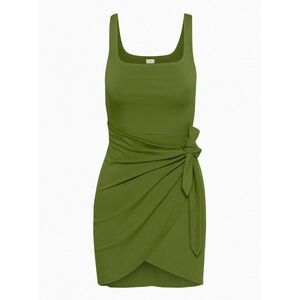 Aritzia Wilfred Saturn Mini Dress (Grotto Green)